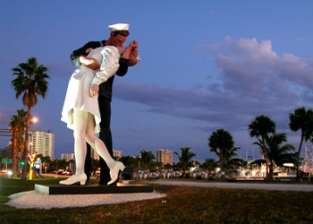 Unconditional Surrender Statue in Sarasota, Florida with RVA