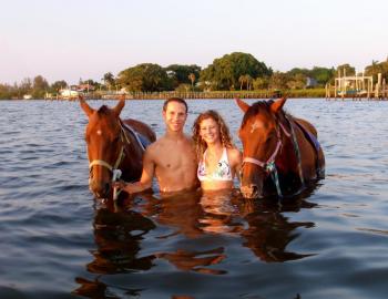 Beach Horses on Anna Maria Island with RVA Vacation Rentals