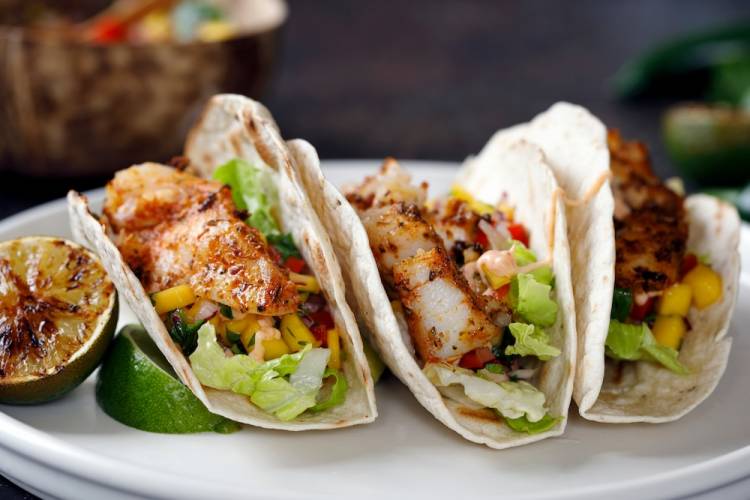 Fish tacos on a plate